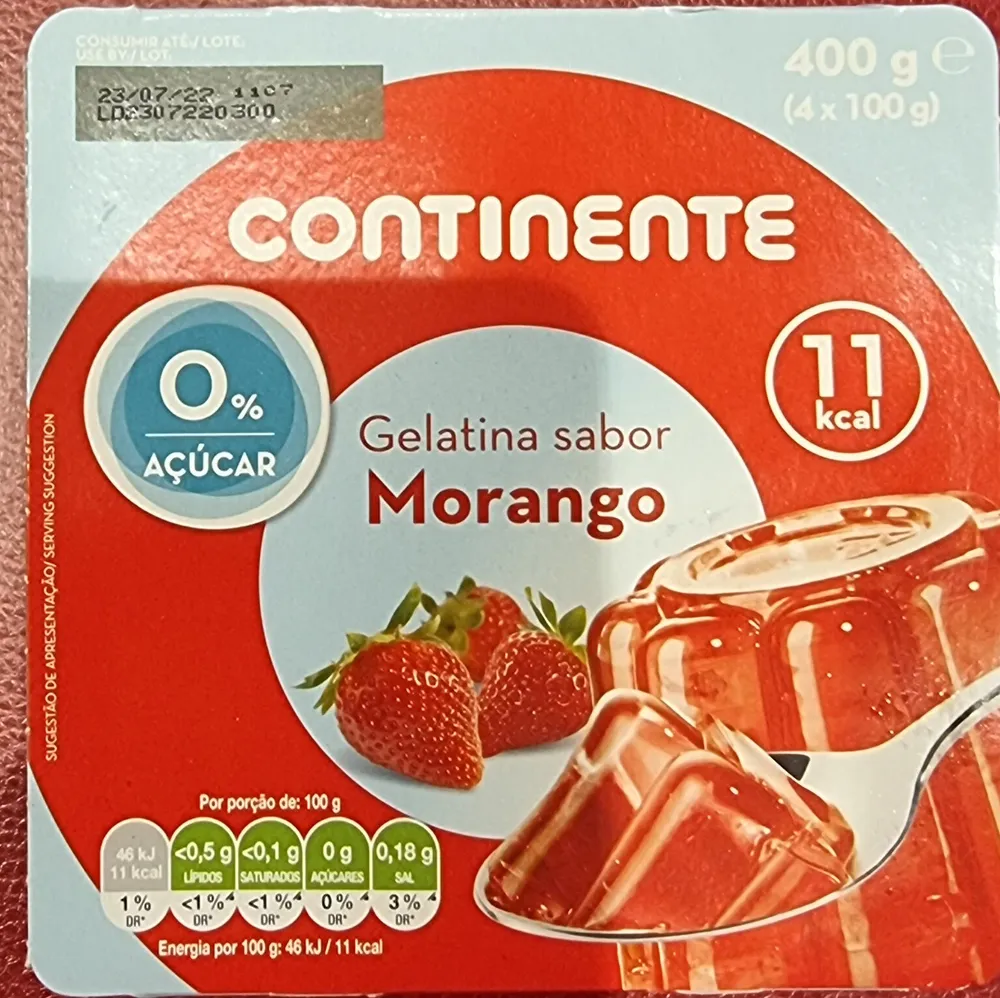 Gelatina sabor Morango