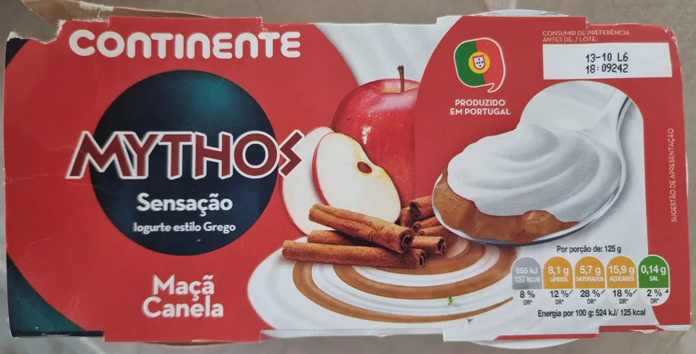 Mythos Sensação Iogurte estilo Grego Maçã Canela