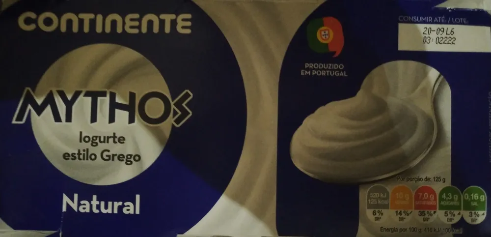 Mythos Iogurte Estilo Grego Natural