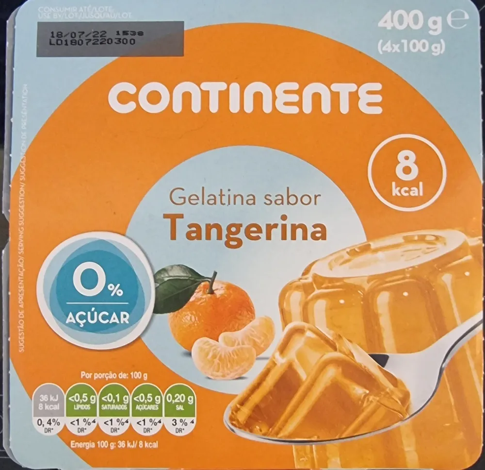 Gelatina sabor Tangerina