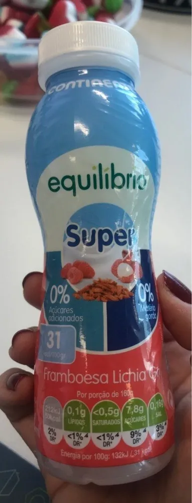 Iogurte Liquido Magro Aromatizado com Framboesa Lichia Goji