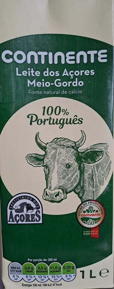 Leite dos Açores Meio-Gordo