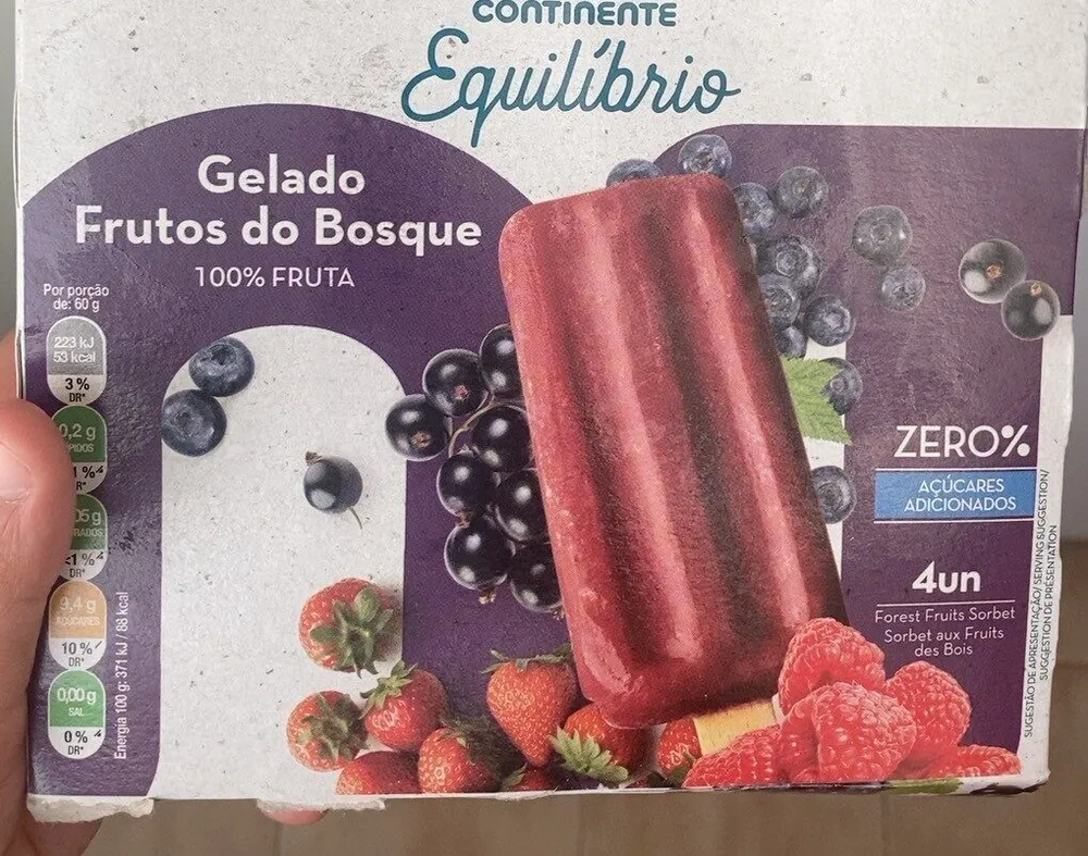 Gelado Frutos do Bosque