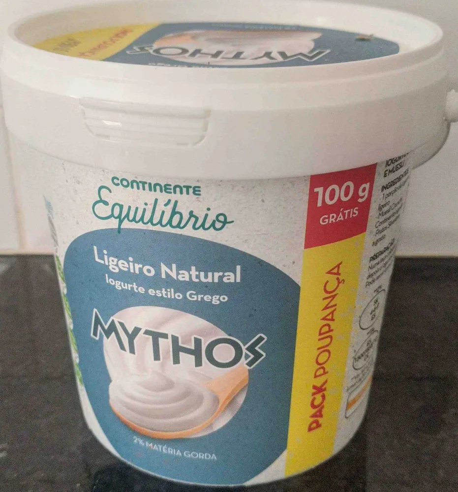 Ligeiro Natural Iogurte estilo Grego