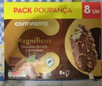 Magníficos chocolate de leite e amendoas