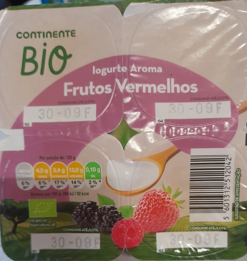 Iogurte Aroma Frutos Vermelhos