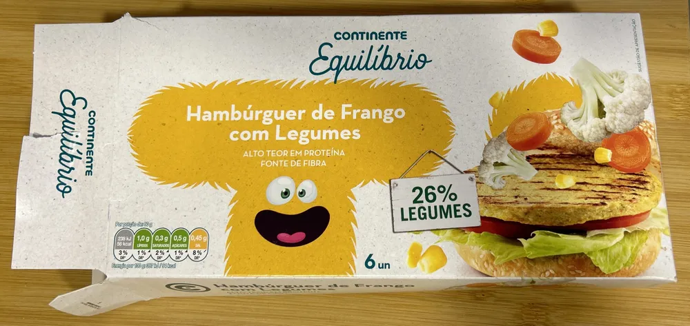 Hambúrguer de Frango com Legumes
