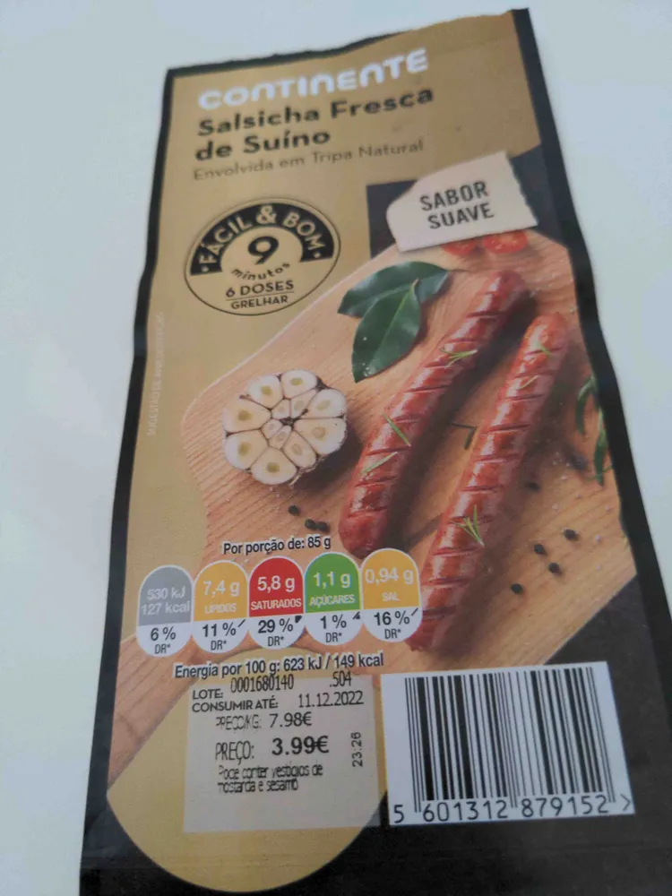 Salsicha Fresca de Suíno