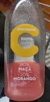 100% sumo 80% Maçã 20% Morango