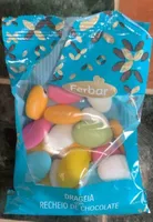 Drageia com recheio de chocolate