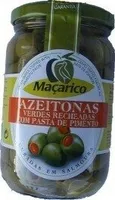Azeitonas Verdes Recheadas com Pasta de Pimento
