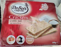 Crackers com sal na superfície
