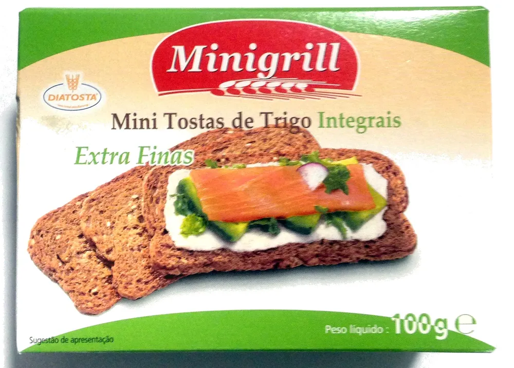 Mini tostadas de trigo integrales extra finas