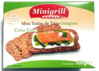 Mini tostadas de trigo integrales extra finas
