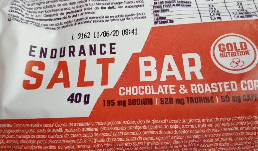 Endurance salt bar chocolate &roasted corn