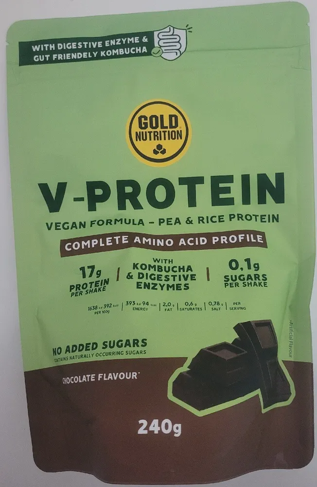 V-Protein Vegan Formula – Pea & Rice Protein, Chocolate Flavour