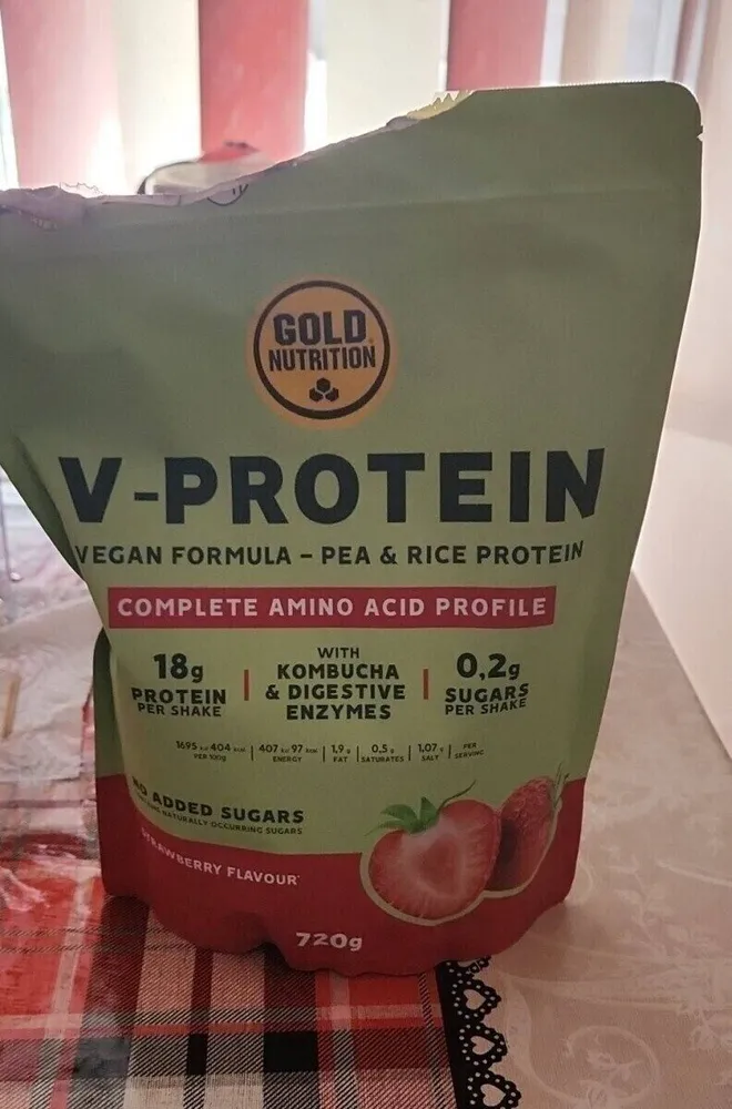 Gold Nutrition Vegan Protein Strawberry Flavour