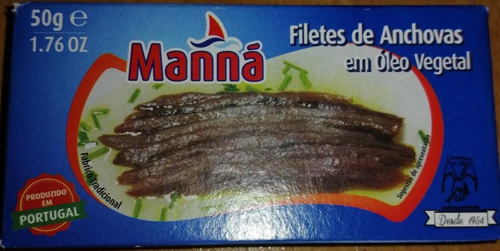Filetes de Anchovas em Óleo Vegetal