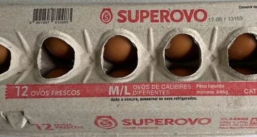 12 Ovos Frescos M/L
