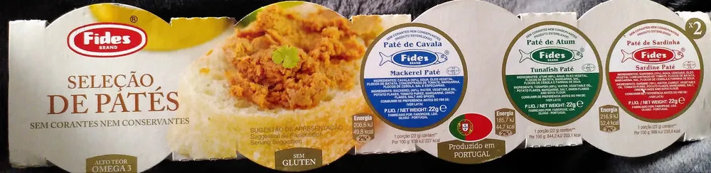 Selção de Patés, Pasteten-Auswahl