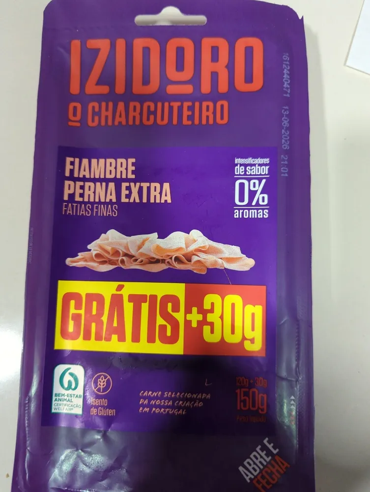 O Charcuteiro Fiambre Perna Extra Fatias Finas