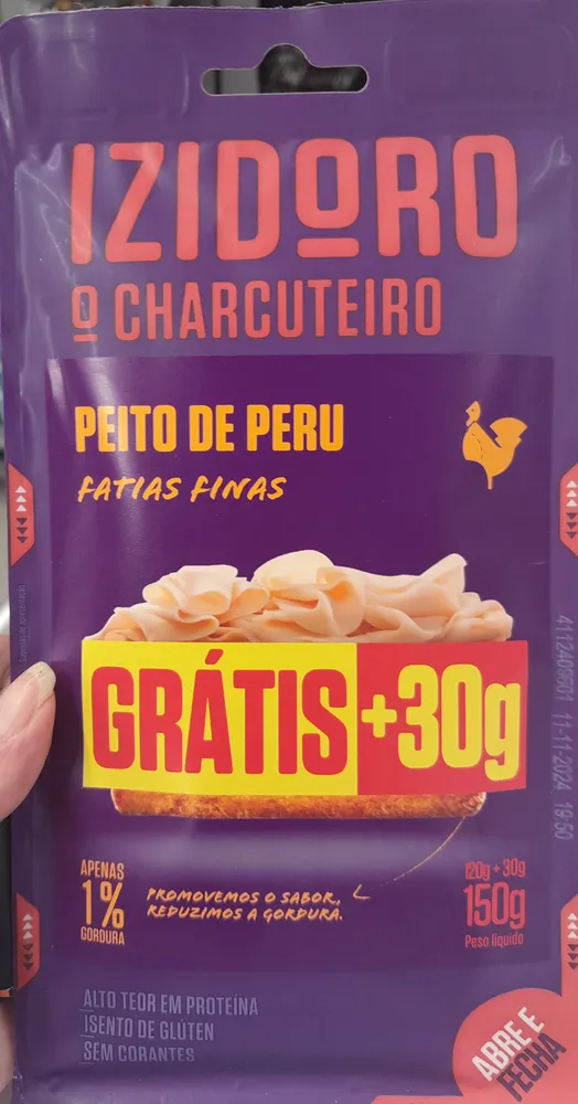 O Charcuteiro Peito de Peru Fatias Finas
