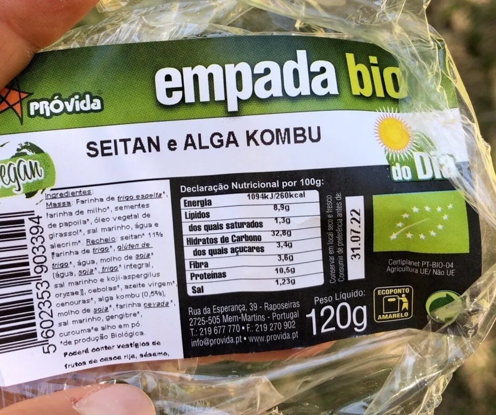 Empanada bio seitan kombu