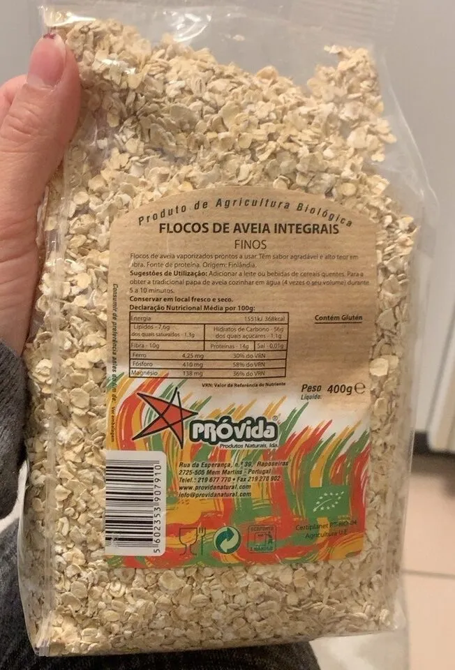 Flocos de Aveia Integrais Finos