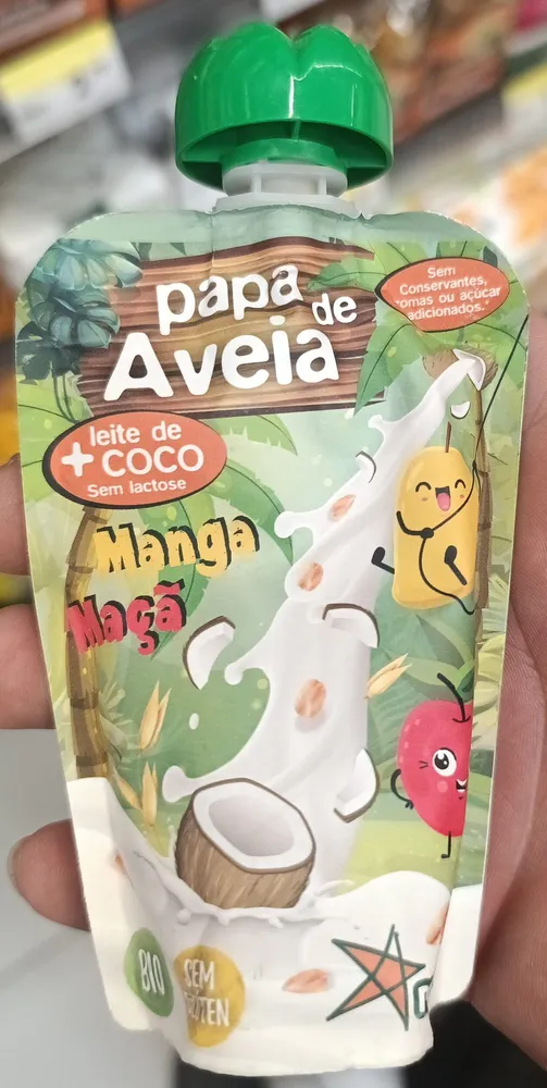 papa de Aveia Manga Maçã
