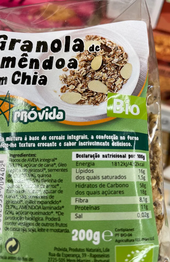 Granola de Amêndoa com Chia