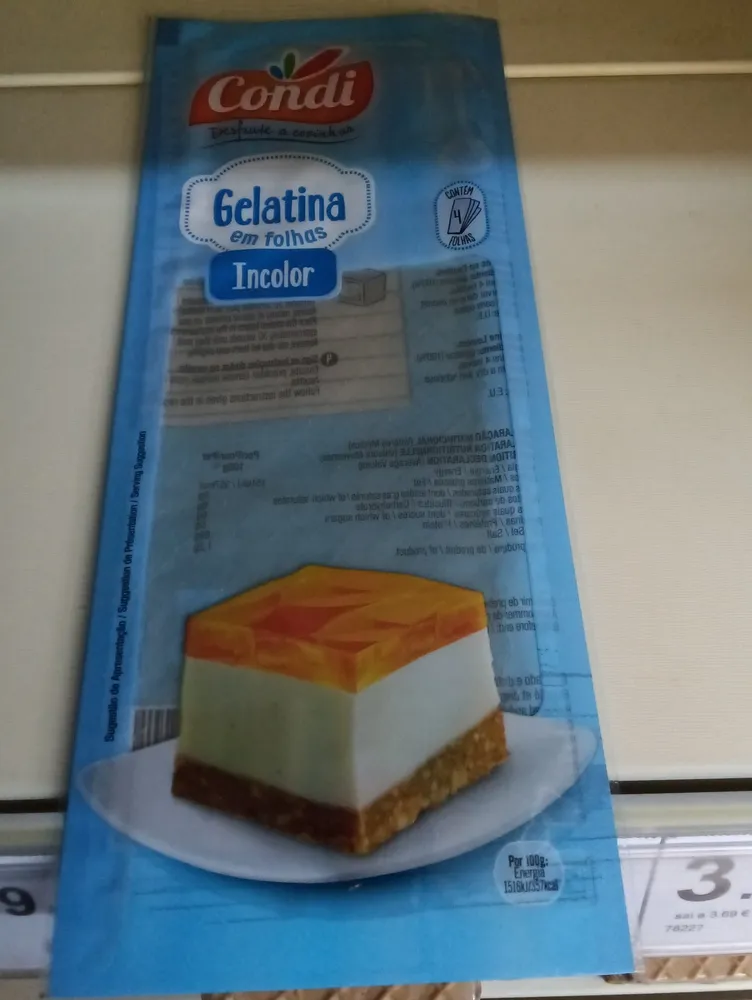 gelatina em folha