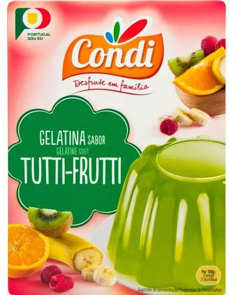 Gelatina sabor tutti frutti