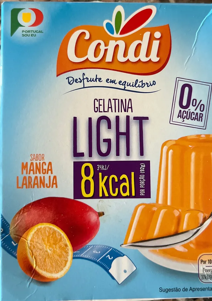 Gelatina Light Sabor Manga Laranja