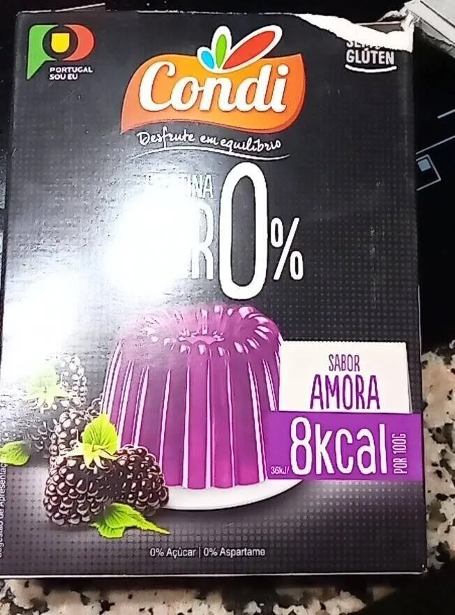 Gelatina 0% sabor Amora