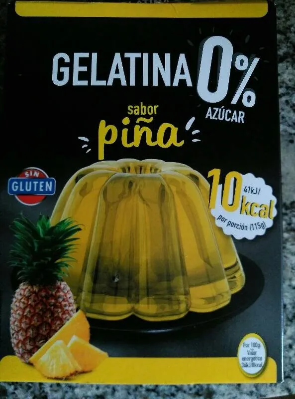 Gelatina 0% sabor piña