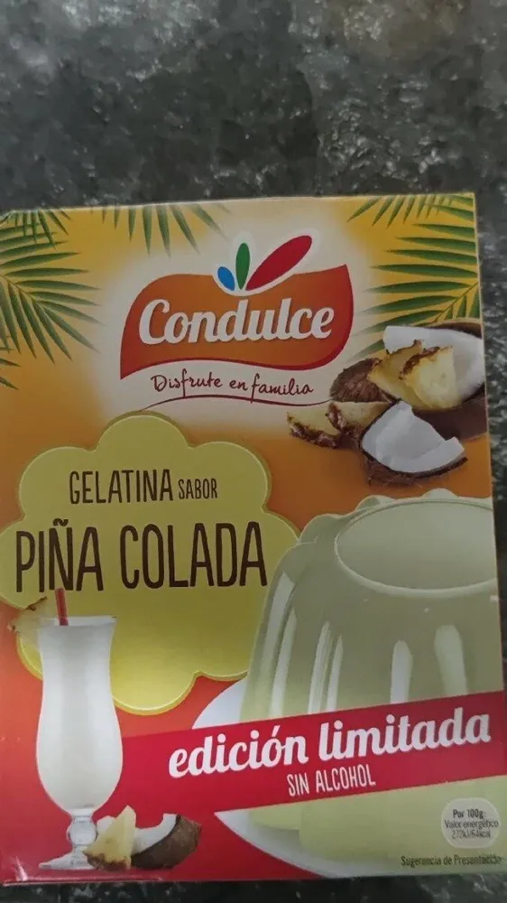 Gelatina sabor piña colada