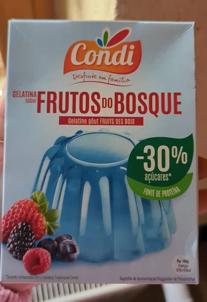 Gelatina frutos do bosque