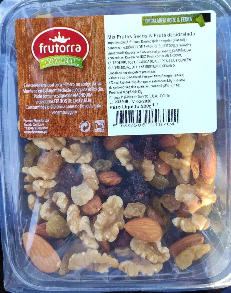 Mix frutos secos y fruta deshidratada