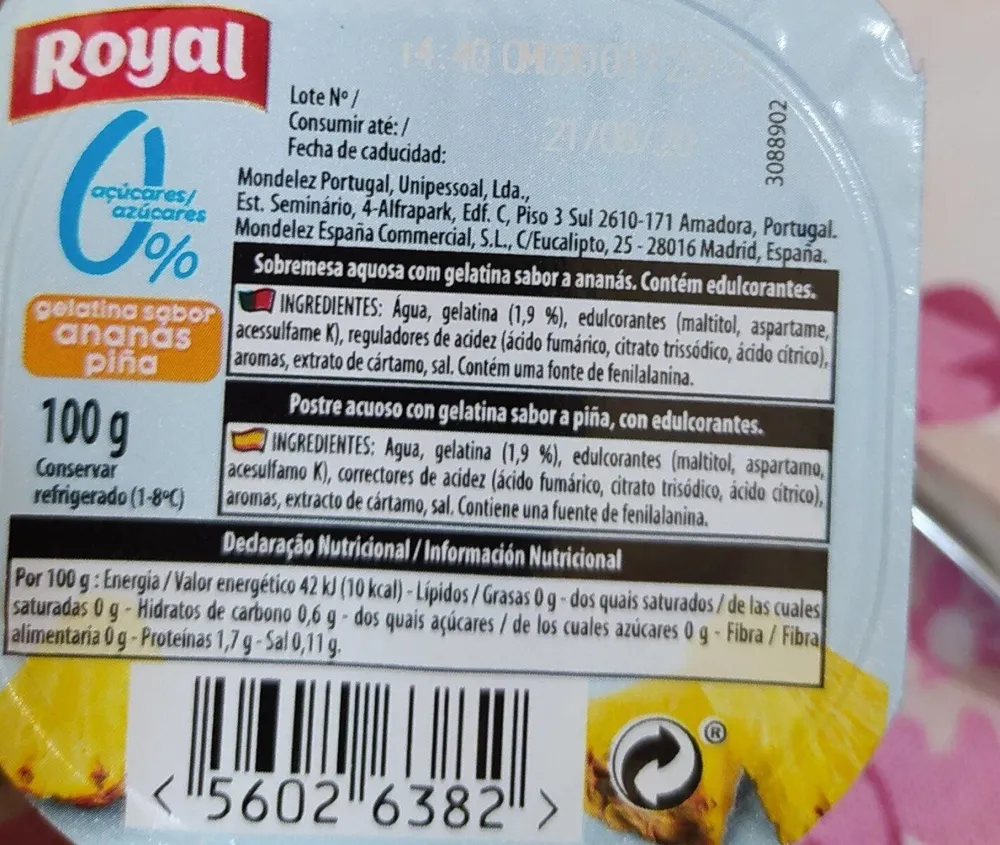 Gelatina Light - Ananas