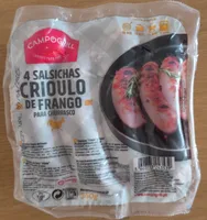 4 Salsichas Crioulo de Frango para Churrasco
