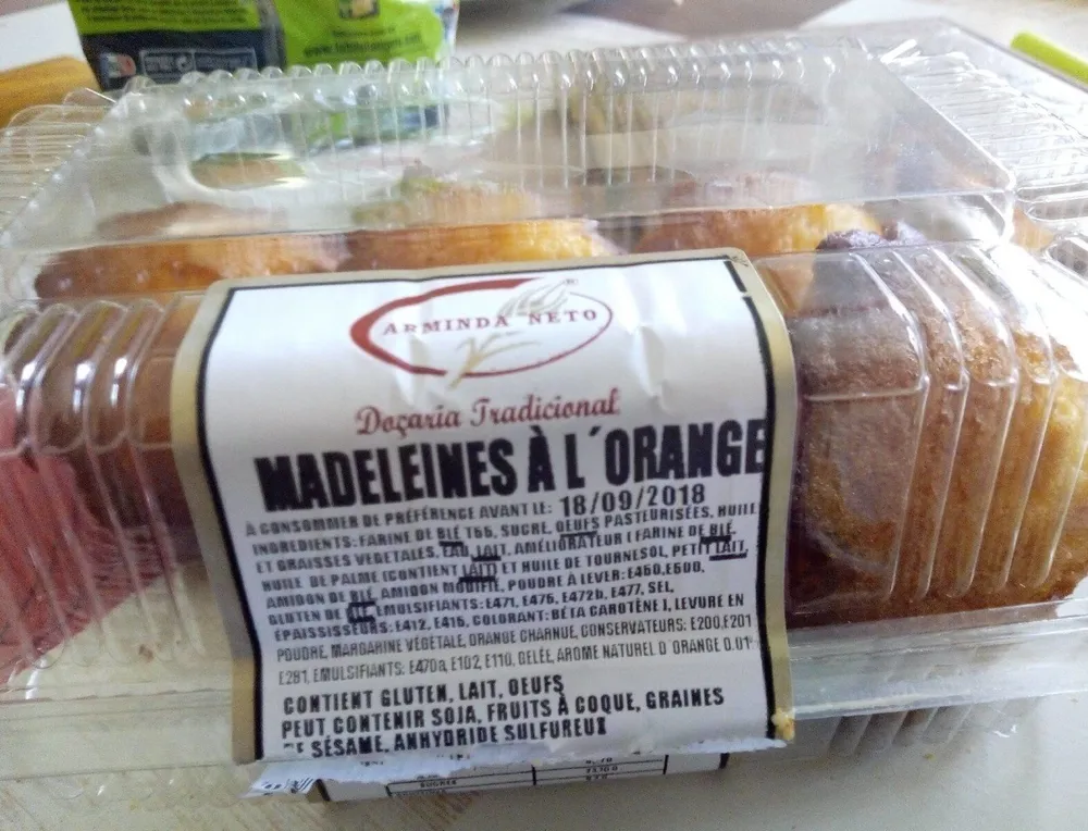 Madeleines à l'orange