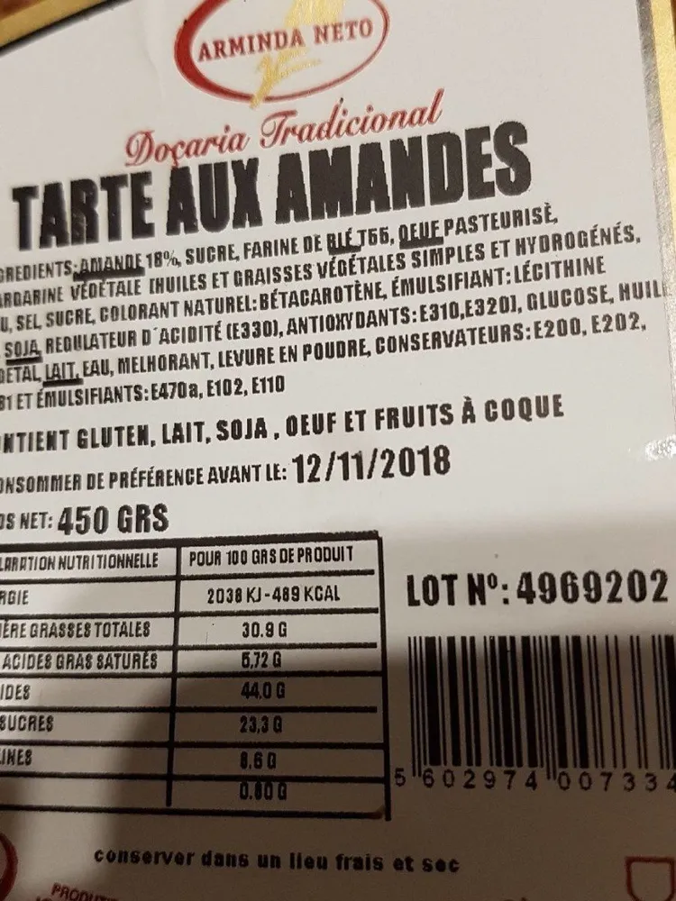 Tarte aux amandes