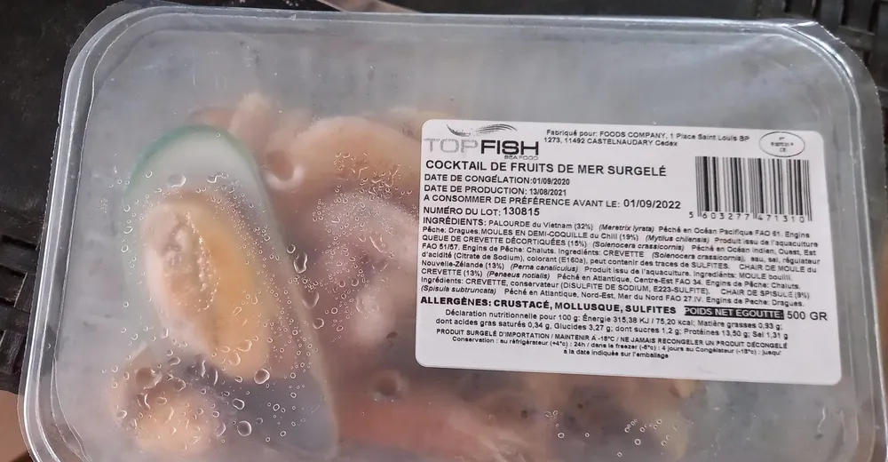 Cocktail de fruits de mer surgelé