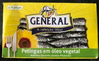 Petingas em óleo vegetal