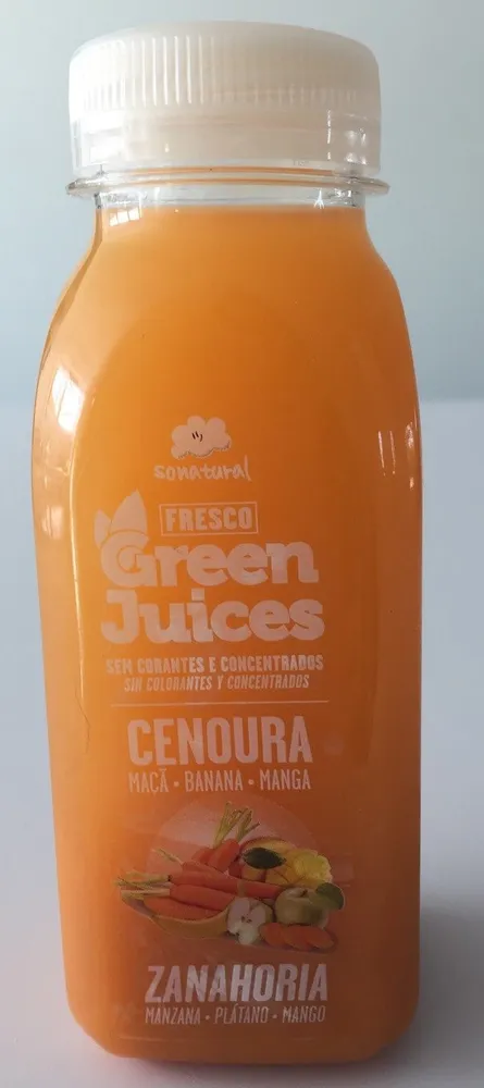 Green juices cenoura