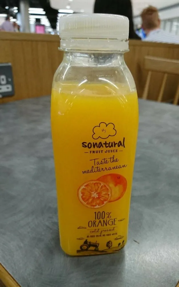 100% pressed orange juice