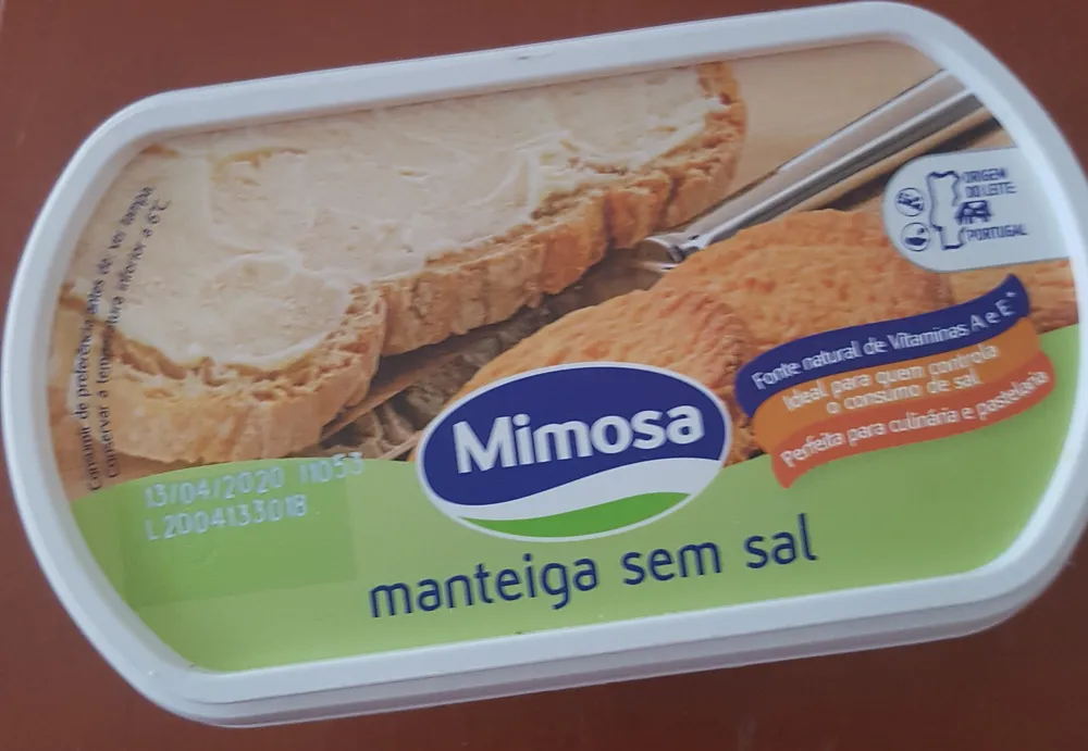 manteiga sem sal