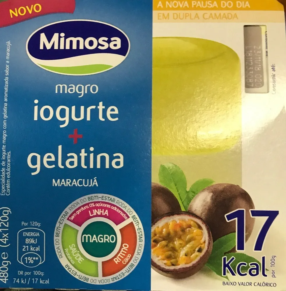 Iogurte + Gelatina Magro Maracujá