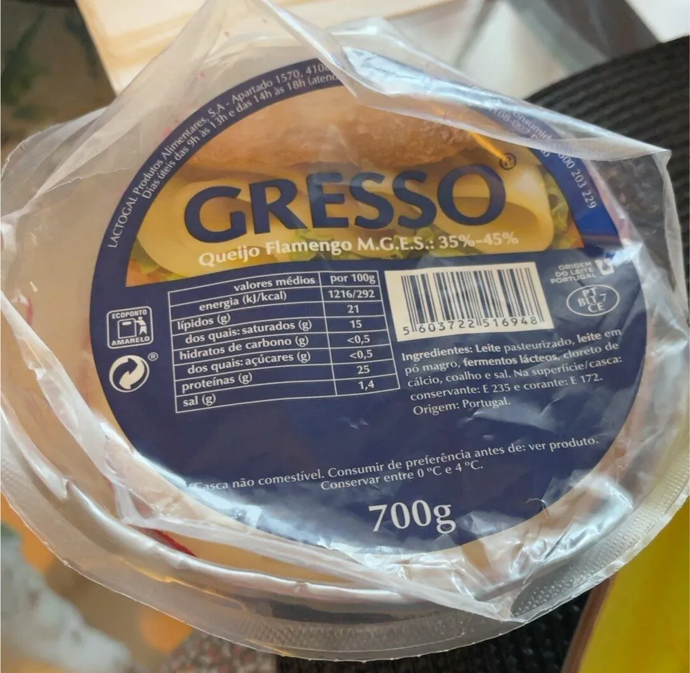 Queijo Flamengo M.G.E.S.: 35%-45%