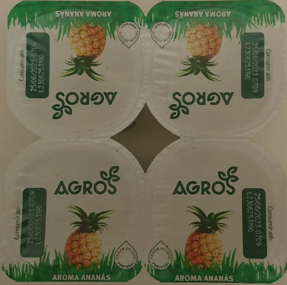 Iogurte com Sabor a Ananás